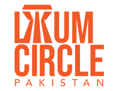 DRUM CIRCLE PAKISTAN LOGO ORIGINAL TRANSPARENT BACKGROUND ORANGE COLOR