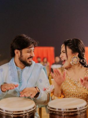 Iqra Kanwal Sisterology & Areeb Pervaiz, at their wedding with Drum Circle Pakistan, Haider Jamil